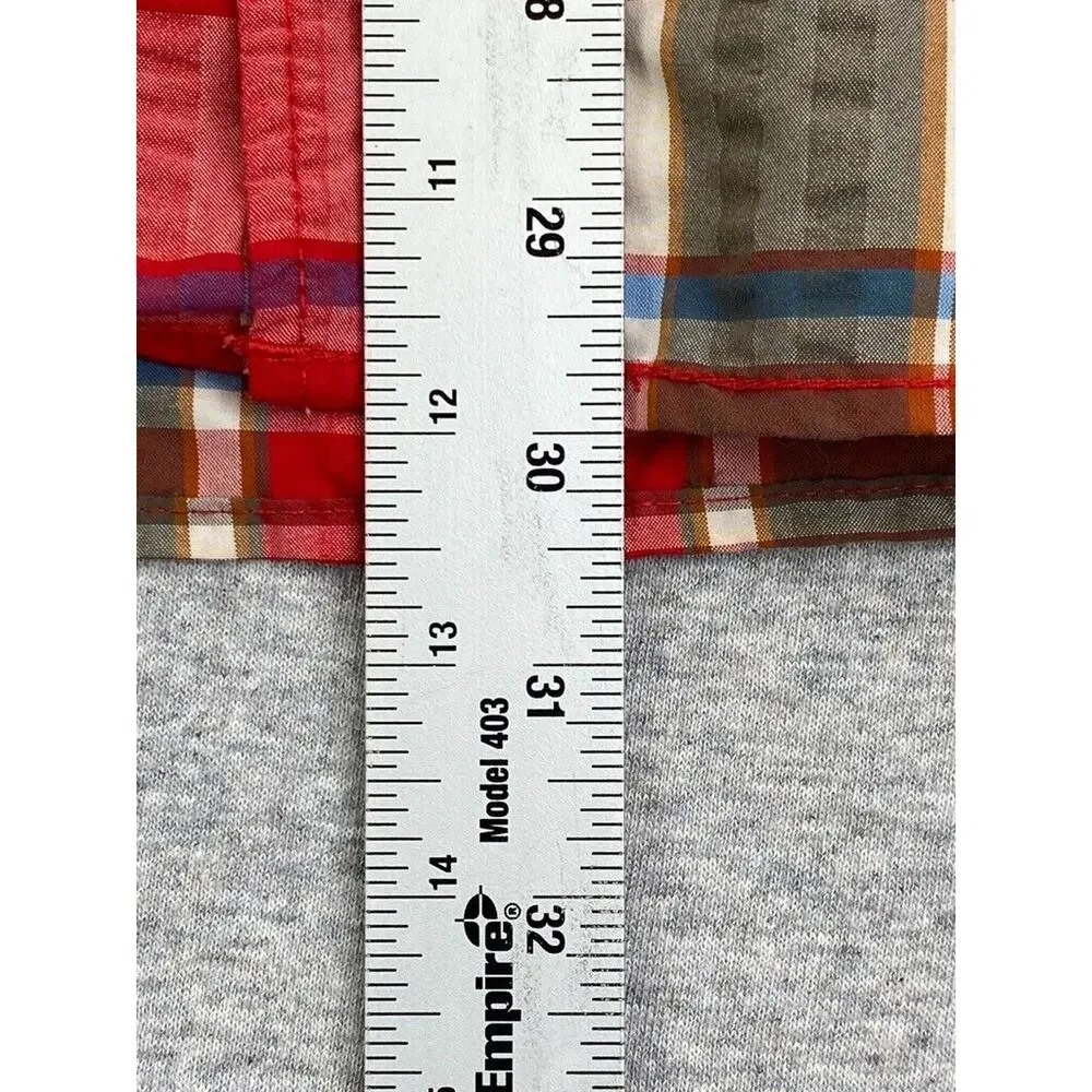 The North Face Shirt Mens Large Red Plaid Button Down Short Sleeve Outdoor Hike
